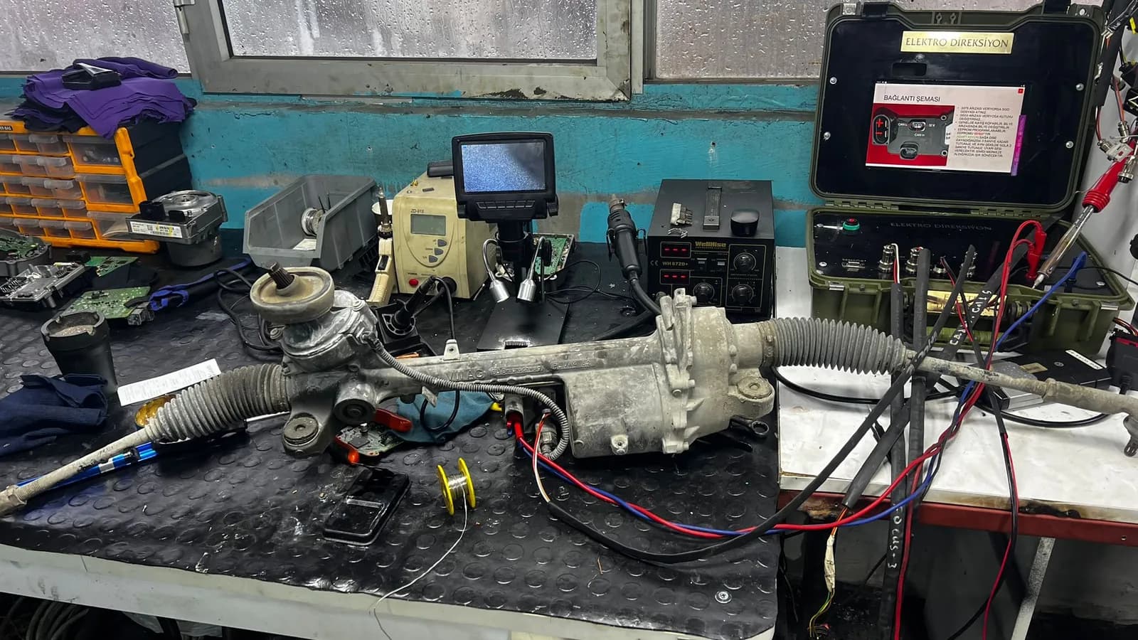Elektrikli direksiyon kutusunun test cihazıyla arıza tespiti